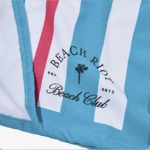 NWT Beach Riot Beach Towel in Pink White & Blue Stripes